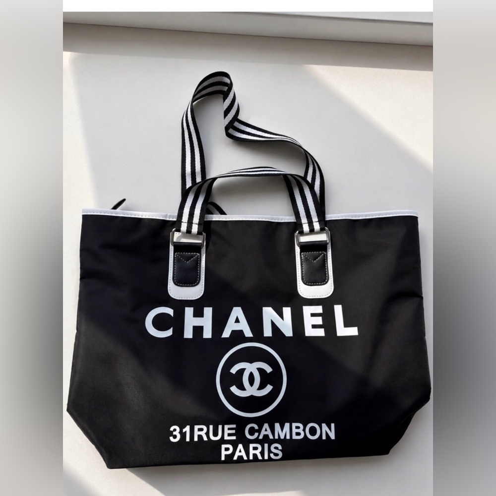 Black and White Heavy Canvas Tote - New! - Picture 6 of 6